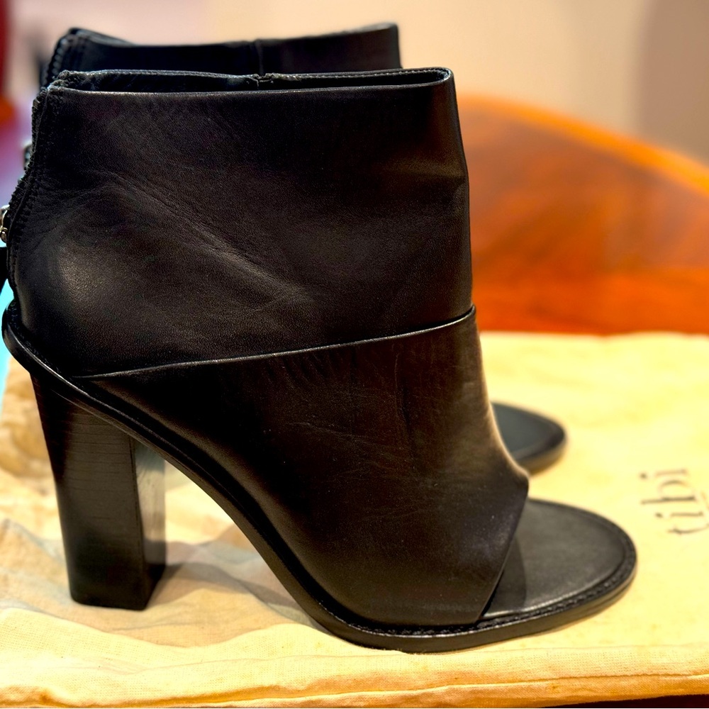 Authentic black Tibi open toe ankles boots sz EU 38.5